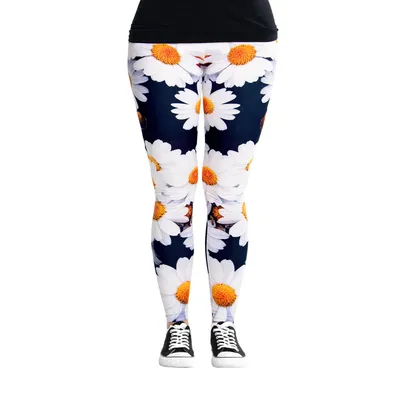 Produktbild von cosey - Blumen-Leggings (Einheitsgröße) - Design Margerite
