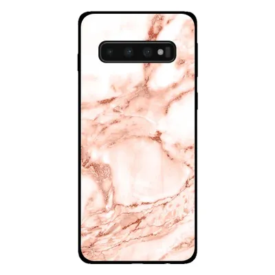 Produktbild von Smartphonica Telefon Fall für Samsung Galaxy S10 Marmor-Look - zurück Abdeckung Marmor Fall - Weiß Rose Gold