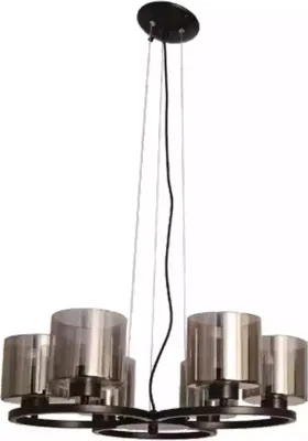 Productafbeelding van Plafondlamp, kroonluchter, zwarte plafondverlichting, glazen kroonluchter