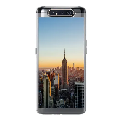 Produktbild von MuchoWow® Handyhülle Schutzhülle Hülle für Samsung Galaxy A80 New York - Skyline - Sonnenuntergang Silikon Softcase Handy Hülle - Schutzdeckel