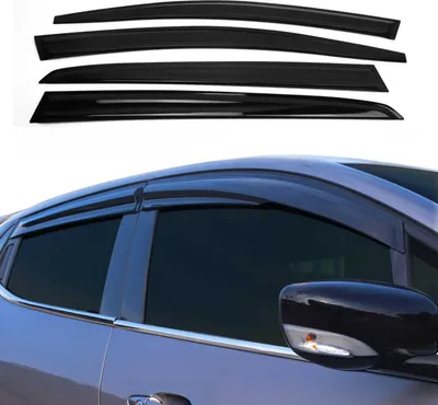 Zdjęcie produktu dla 2003-2009 VW Golf mk5 owiewka przeciwdeszczowa czarny akryl 4 szt