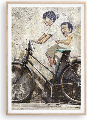 Produktbild von Gerahmtes Poster - Rahmen in heller Eiche - Graffiti modern - 70x100 cm - Wand Bild - Wanddeko - Wandbilder - Wandposter - Bilderrahmen - Bilder - Kunstdruck - Wandbild - P2NPA70x100-3617