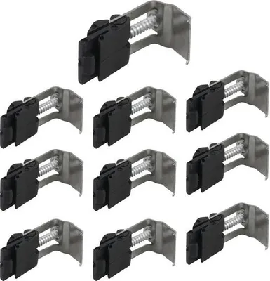 Produktbild von Unterbau-Spülbeckenclips - Edelstahl - 10 Stück - Verstellbar