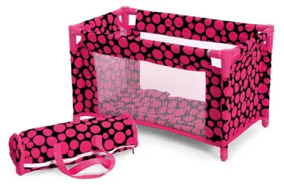 Produktbild von Puppenbett Fantasy 9381, 48x27x31 mit Matratze, Kissen, Seitenfenster, Tasche