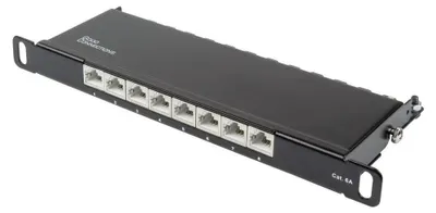 Produktbild von Good Connections Patchpanel 10"Cat. 6A  8-P. 0,5 HE schw.