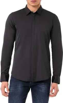 Produktbild von Red Bridge Herren Hemd Basic Modern Fit Langarm verdeckte Knopfleiste