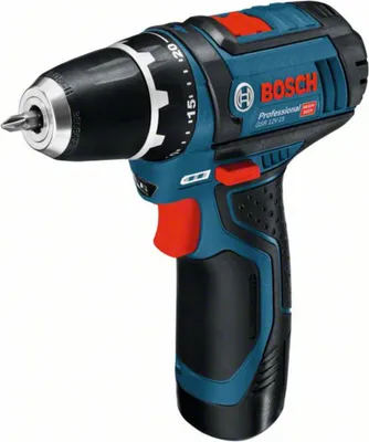 Zdjęcie produktu dla BOSCH 0601868109 BOSCH GSR 12V-15 Profesjonalna akumulatorowa wiertarko-wkrętarka 12,0 V, z 2 akumulatorami