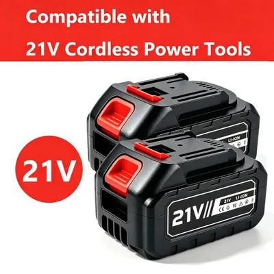 Obrázek produktu pro 21V Lithium-iontová baterie - Li-ion baterie - 2 x 3000 mAh - ochrana 3MOS - nabíjecí - náhradní baterie - pro akumulátorové nářadí