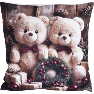 Produktbild von Weihnachtsdecke Teddybären CYC31007 40x40 cm
