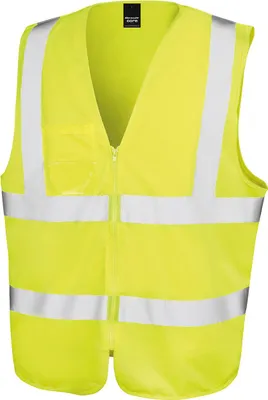 Immagine prodotto di Result Core R202X | Uomo Core Zip Safety Tabard / EN20471 Classe 2 - Colore: Giallo fluorescente - Taglia: S/M