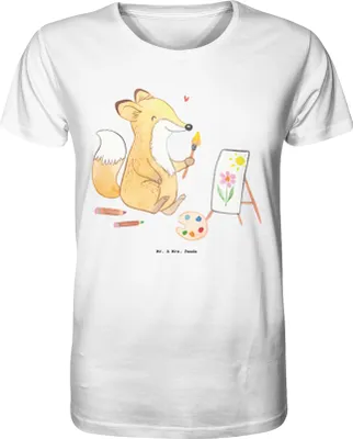 Produktbild von Mr. & Mrs. Panda Tshirt Fuchs  Malen Größe M - Weiß - Geschenk, Künstlerin, T-Shirt mit Spruch, Herren, Shirt, Künstler, Hobbyzeichner, Tee, Zeichnen