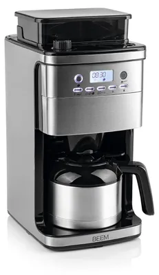 Filterkaffeemaschine mit Kegelmühle, 1 l Thermo, 28 Stufen, Timer