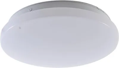 Immagine prodotto di Lampada a soffitto a LED - Lampada esterna con sensore - Illuminazione esterna di sicurezza - Sensore di movimento integrato - Diametro 26 cm - Bianco