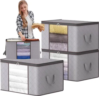 Immagine prodotto di organizzatore per guardaroba impermeabile in 3 pezzi con cerniere e manici semplici