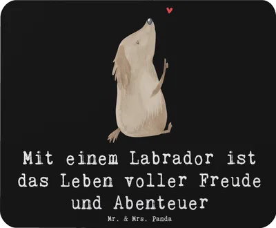 Produktbild von Mr. & Mrs. Panda Mousepad Labradorleben - Schwarz - Geschenk, Mauspad, treue Begleiter, Mouse Pad, Hunderasse, Hunderassen Vielfalt, mousematte, Eigenschaften, laptop
