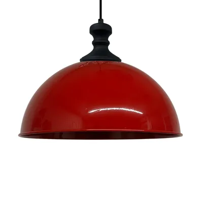 Produktbild von Pendelleuchte Industrielle Metall Groß 40 cm, Rot Pendellampe, Küchenlampe