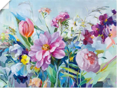 Produktbild von ARTland Poster High Summer Garden I Größe: 40x30 cm