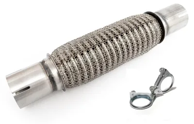 45x305 mm Schellen Universal Flexrohr Flexstück Flammrohr Hosenrohr Auspuff Rohr – Produktansicht
