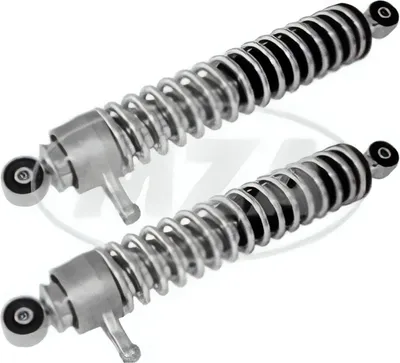 Immagine prodotto di Set: Struts 353mm, molla cromata, regolabile - Simson S50, S51, S70, S53, S83 Enduro