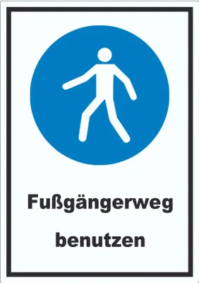 Produktbild von Fußgängerweg benutzen Aufkleber A9 (37x52mm)