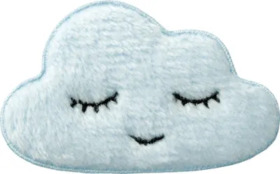 Produktbild von Wolke Plüsch Kinder - Aufnäher, Bügelbild, Aufbügler, Applikationen, Patches, Flicken, Zum Aufbügeln, Größe: 8 x 5 cm