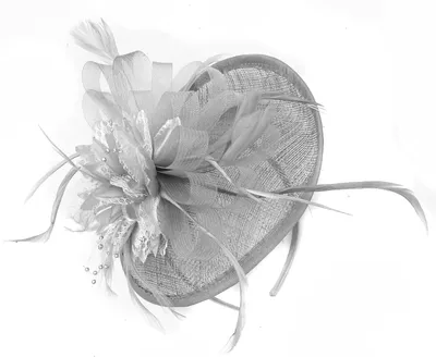Produktbild von Sinamay-Fascinatorhut für Damen mit Stirnband für Hochzeiten und Rennen