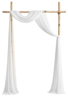 Tüll-Vorhang für Hochzeitsbogen, weiß, 160 x 600 cm