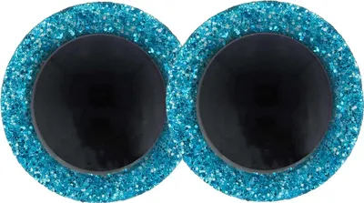 Glitzeraugen 50 Stück m. Gegenstück 8mm Tieraugen Sicherheitsaugen türkis