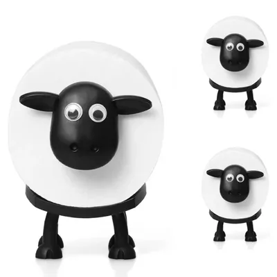 Produktbild von 3-teiliges Toilettenpapierhalter-Set in Schafform, Toilettenpapierhalter in Schafform, lustiger, stehender Toilettenpapierhalter, Toilettenpapierhalter, Ersatzrollenhalter für Badezimmer und Toiletten