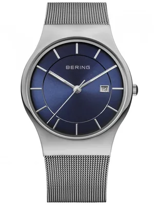 Produktbild von BERING Classic Herrenuhr silber/blau 11938-003