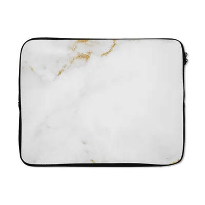 Produktbild von MuchoWow® Laptop Hülle 15 Zoll Marmor - Gold - Weiß - Luxus Laptoptasche - Laptoptasche - Sleeve - Rundum-Schutz