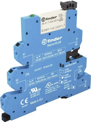 Produktbild von Finder Koppelrelais 39.61, Push-In-Klemmen 1 St. 39.61.0.240.0060 (39.61.0.240.0060)