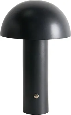 Produktbild von BELIANI Kabellose Tischlampe Schwarz Metall Pilzform Wiederaufladbar Akku Touch Funktion LED Dimmer Dimmfunktion USB Kabel Modernes Design