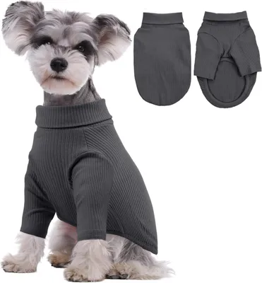 Produktbild von Pullover für Hunde Strampler Gestricktes Warmes Bequemes Elastisches Grau XS