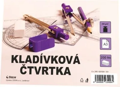 Zdjęcie produktu dla Papír A3, kladívková čtvrtka 250 g, 200 listů, bílý