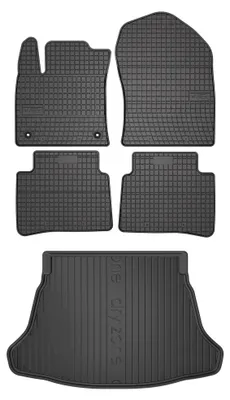 Produktbild von SolidPRO Gummifußmatten + Kofferraumwanne für Toyota Prius IV 2017-2023 5-tlg – Wielganizator