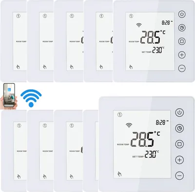 Produktbild von 10X WIFI Thermostat Smart WIFI Raumthermostat Elektroheizung Fußbodenheizung Programmierbar Heizungsthermostat Wochenprogrammierbarer Temperaturregler Frostschutz Energieeinsparung