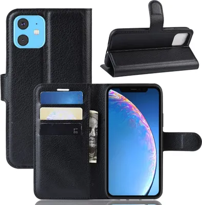 Produktbild von Mobigear Classic iPhone 11 Hülle Klapphülle Geldbörse - Schwarz