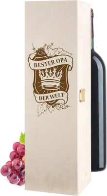 Productafbeelding van Houten kist met gravure, ideaal als cadeau