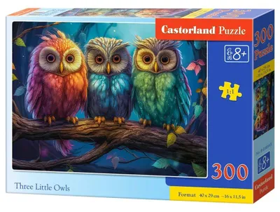 Immagine prodotto di Puzzle 300 pezzi Tre Gufi Piccoli 030545 Castorland