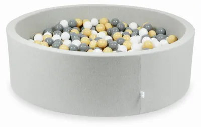 Immagine prodotto di Vasca asciutta grigio chiaro 130x40 con 700 palline: Beige, grigio, bianco