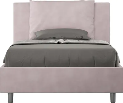 Produktbild von ITYHOME - Gepolstertes Bett mit Lattenrost 120x190 mit Mikrofaserbezug Fliederfarbe Antea