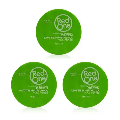 Image de Red One Green Matte Hair Wax Full Force Maximum Control 3er Pack 150 ml