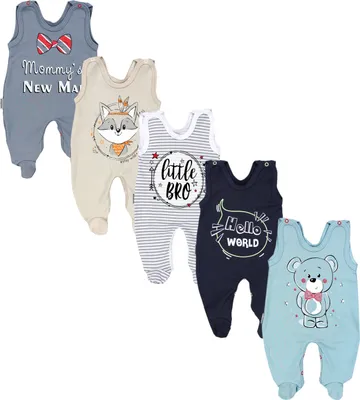 Produktbild von TupTam Baby Unisex Strampler mit Aufdruck Spruch 5er Pack, Farbe: Junge, Größe: 50