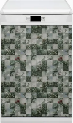 Obrázok produktu pre Magnety Dekoratívna magnetická fólia do umývačky riadu 45x80 cm Kuchyňa - Tropický patchwork