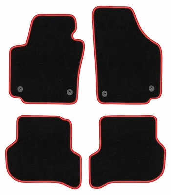 Immagine prodotto di Tappetini in velluto Nero/Rosso per Seat Altea XL 08.2008-2015 Set 4 pezzi
