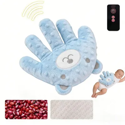 Produktbild von Beruhigende Babyhand mit Fernbedienung, Anti-Schreck Reflex,Kuscheliger Tierdruck-Stoff & Rote-Bohnen-Füllung für sanfte Enttenspannung