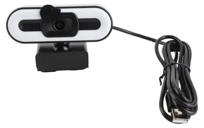 Zdjęcie produktu dla kamera internetowa USB 4K z wbudowanym mikrofonem i oświetleniem - plug & play do transmisji na żywo, połączeń wideo, wideokonferencji, nauczania online