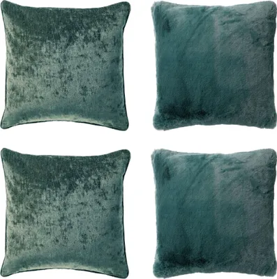 Produktbild von Dutch Decor Dekokissen-Set Soft Elegance 45x45 cm Grün