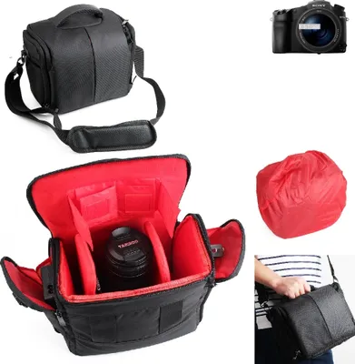 Produktbild von K-S-Trade Kompatibel mit Sony Cyber-shot DSC-RX10 III Kameratasche Fototasche Schultertasche Zubehör Tasche einteilbare Trennwänden für